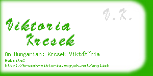 viktoria krcsek business card